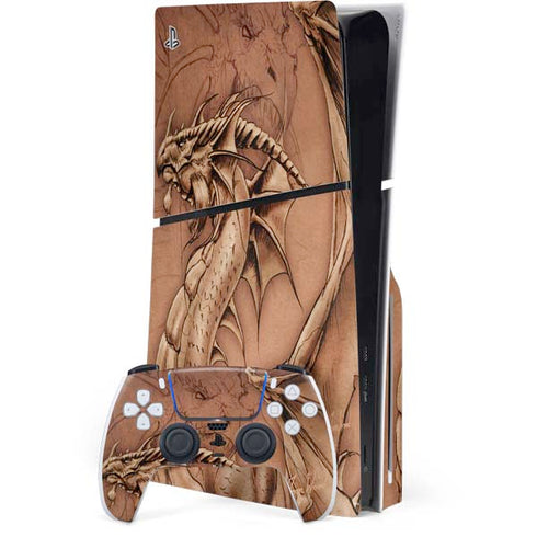 Dragon Parchment by Tom Wood PlayStation PS5 Skins